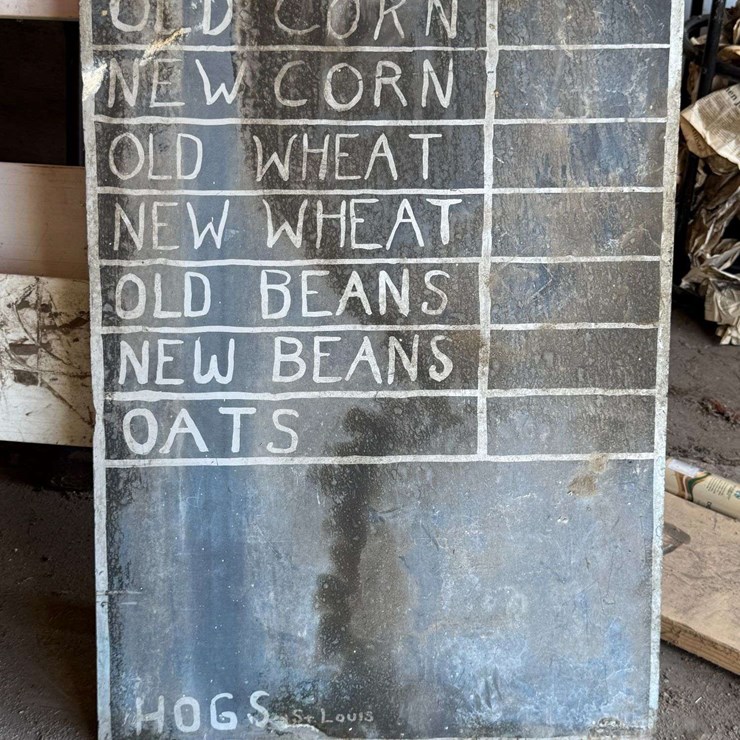 Farm Grain and Livestock Slate Price Board