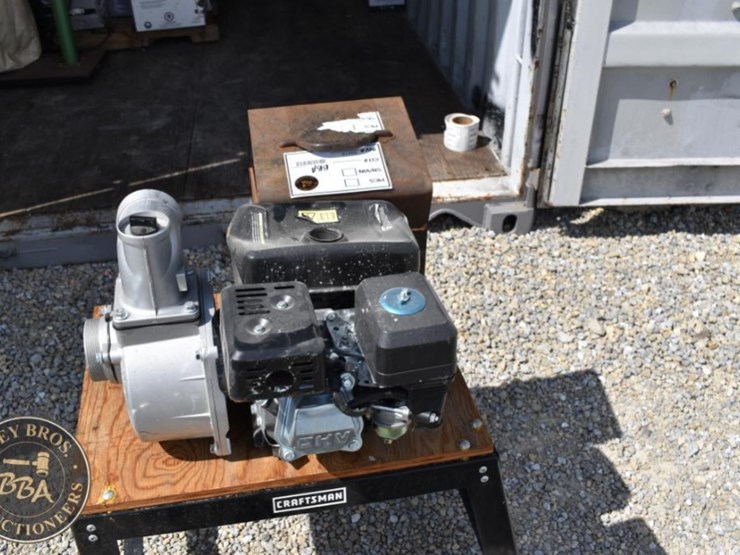 craftsman-water-pump-engine,-gasoline,-with-metal-box-and-hose-image-5