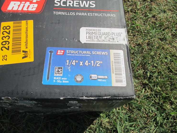 #29328-•-lot-of-(2)-1/4"x4-1/2"-structural-screws-image-2