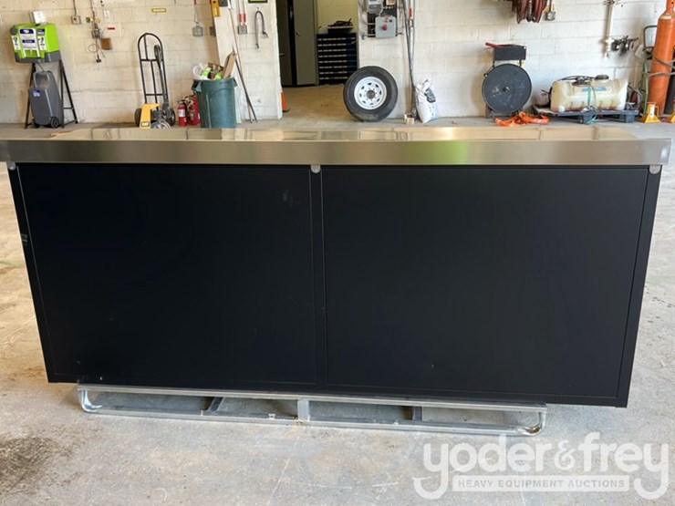 unused-7'-work-bench-c/w-10-drawers,-2-cabinets,-lock,-anti-slip-inners,-3-rail-sliding,-stainless-steel-image-4