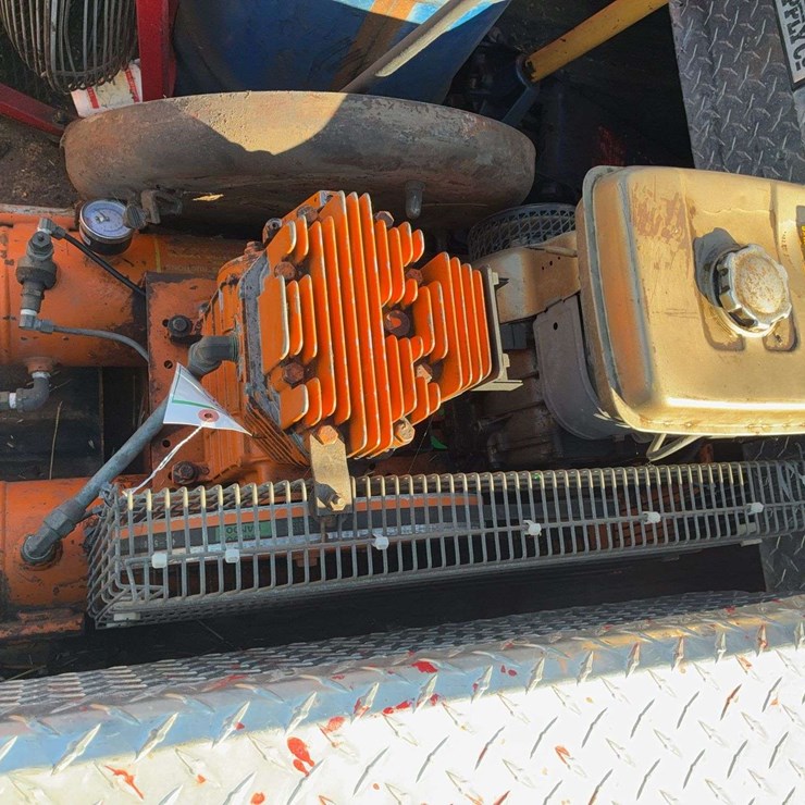 Gas powered air compressor and gas powered vent fan leaks gas