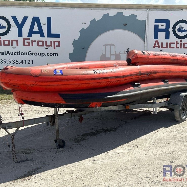 2006 Patten Co Inflatable Boat and Trailer