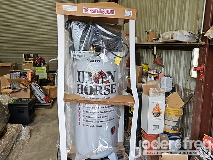 iron-horse-6hp-60gal-shop-air-compressor,-v-twin-cast-iron-pump,-hi-flo,135-psi,-11.2cfm-(1yr-factory-warranty)-image-1