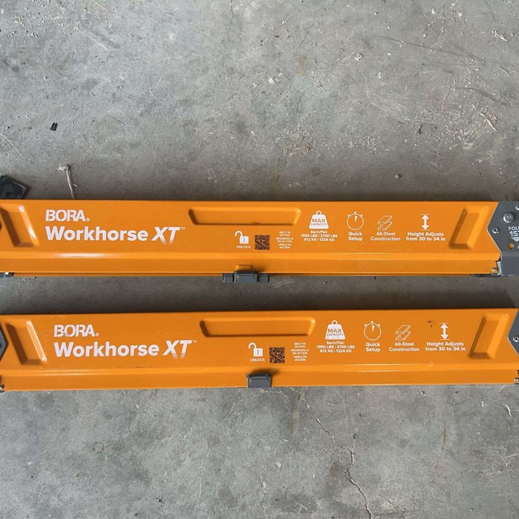 (2) BORA Workhorse XT Adjustable Height Sawhorse