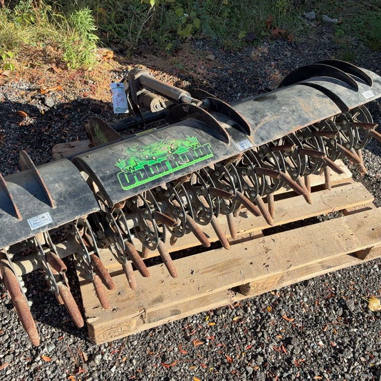 Gator rator aerator mounts to front of zero turn mower