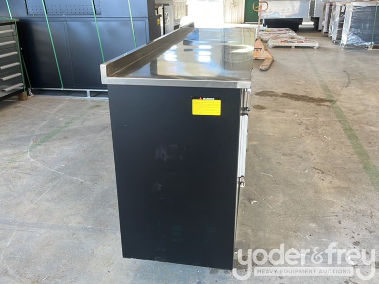 unused-7'-work-bench-c/w-10-drawers,-2-cabinets,-lock,-anti-slip-inners,-3-rail-sliding,-stainless-steel-image-3