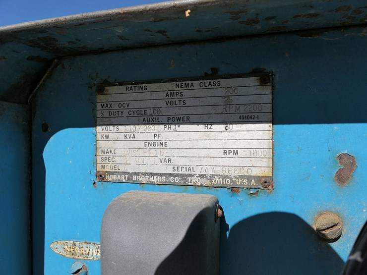 hobart-portable-welder-/-gen,-sn:aaw-88800,-wisconsin-gas-image-3