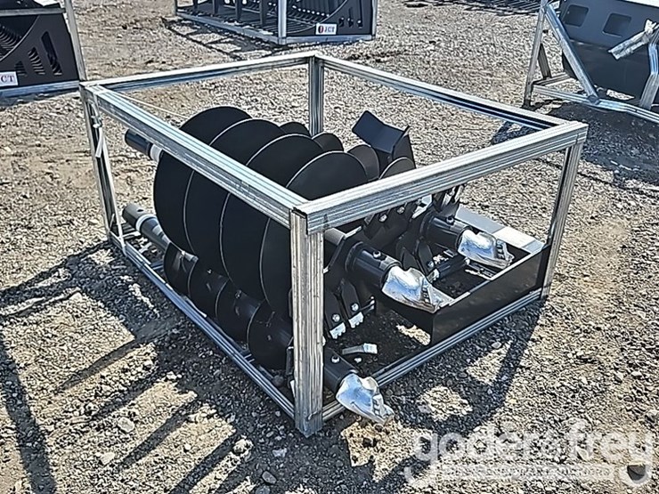 unused-jct-hydraulic-auger-drive,-bits,-qa-9",12",-18"-alloy-bits-to-suit-skidsteer-image-5