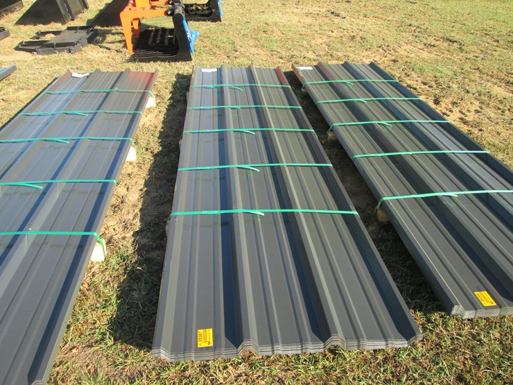 #2082-•-lot-of-(50)-3’-x-12'-28ga-graphite-color-vm-painted-metal-roofing-panels-inv#-29387-image-2