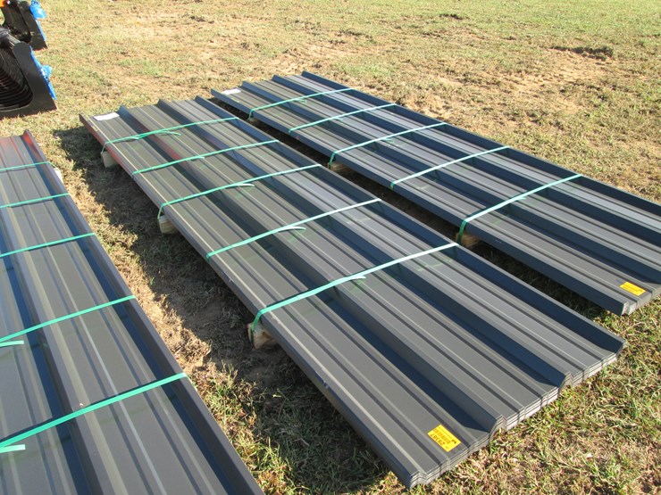 #2082-•-lot-of-(50)-3’-x-12'-28ga-graphite-color-vm-painted-metal-roofing-panels-inv#-29387-image-1