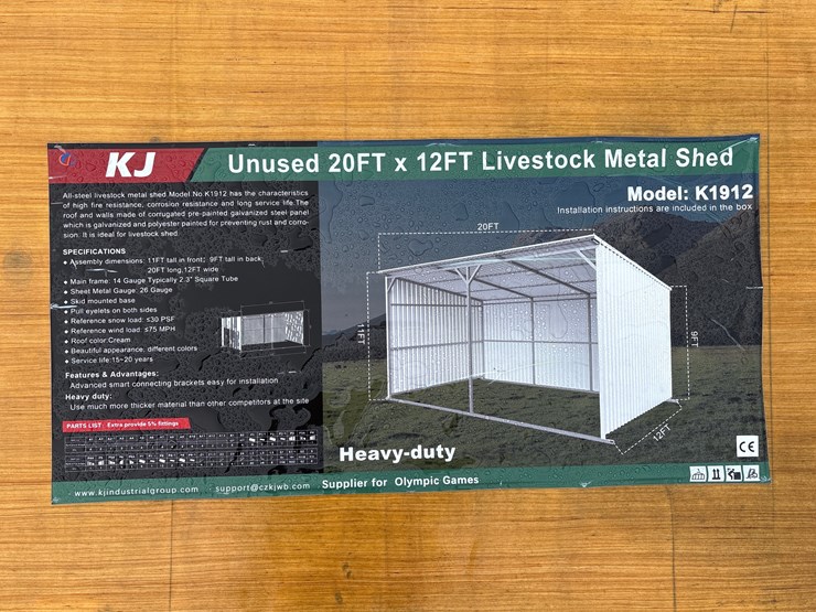 #6859-•-20ft-x-12ft-livestock-metal-shed-(new)-image-2