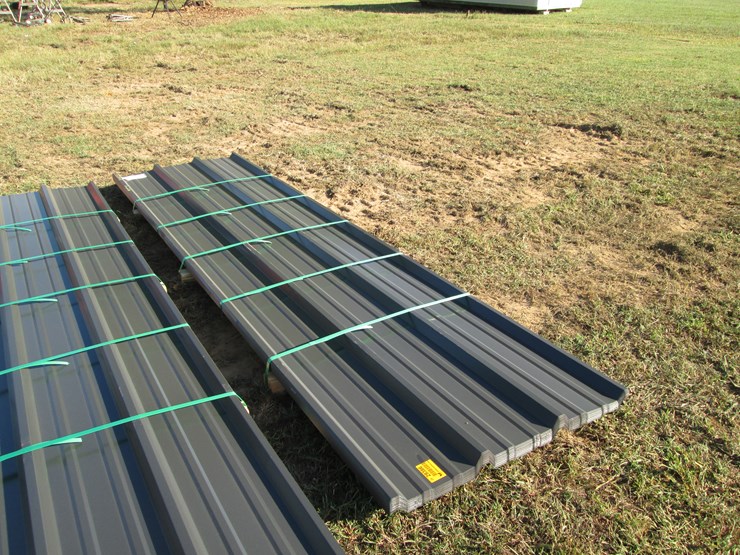 #2081-•-lot-of-(50)-3’-x-12'-28ga-graphite-color-vm-painted-metal-roofing-panels-inv#-29386-image-2