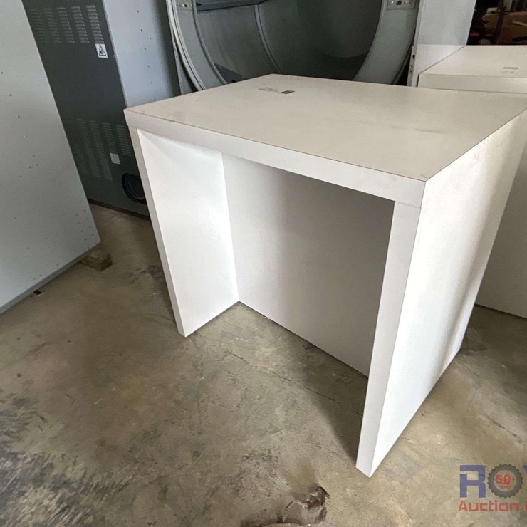 large wood square tables