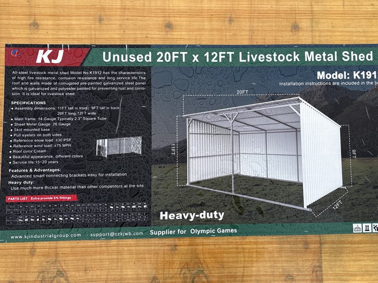 #6854-•-20ft-x-12ft-livestock-metal-shed-(new)-image-2