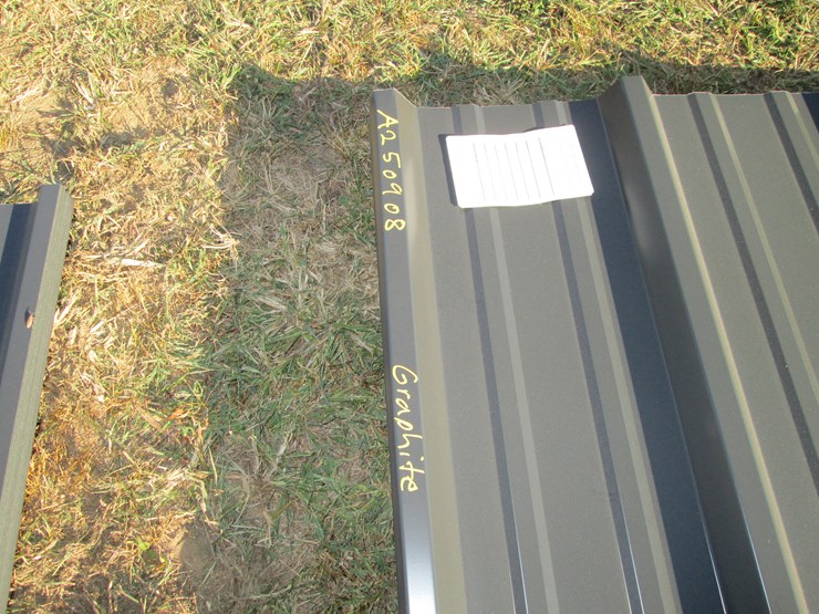 #2082-•-lot-of-(50)-3’-x-12'-28ga-graphite-color-vm-painted-metal-roofing-panels-inv#-29387-image-3