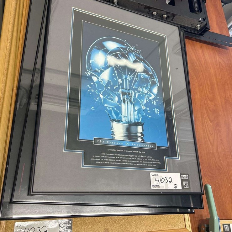 miscellaneous framed pictures and cork boards