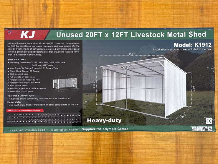 #6871-•-20ft-x-12ft-livestock-metal-shed-(new)-image-1
