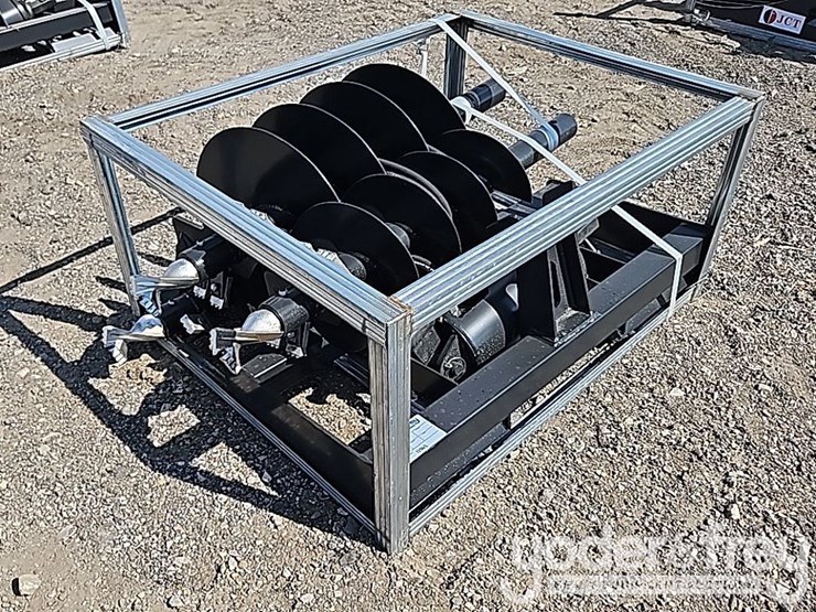 unused-jct-hydraulic-auger-drive,-bits,-qa-9",12",-18"-alloy-bits-to-suit-skidsteer-image-7
