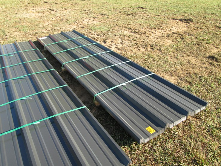 #2081-•-lot-of-(50)-3’-x-12'-28ga-graphite-color-vm-painted-metal-roofing-panels-inv#-29386-image-1