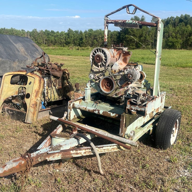 #124 • TRAILER MOUNTED DIESEL ENGINE FOR PARTS AND REPAIRS