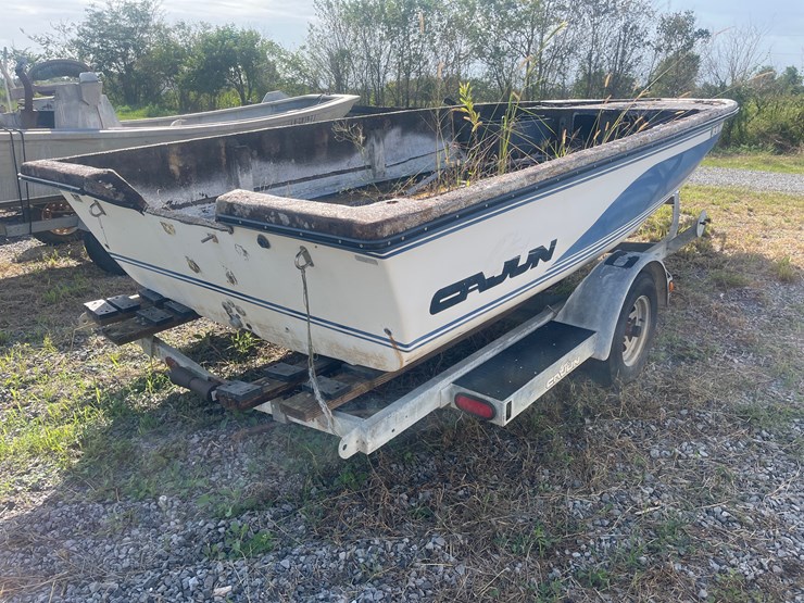 #143-•-cajun-bass-boat-hull-&-trailer-image-1