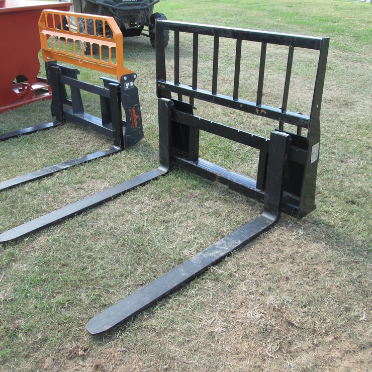 #38 • Mower King 48" Skid Steer Forks Inv # 29737