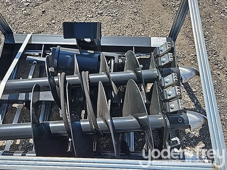 unused-jct-hydraulic-auger-drive,-bits,-qa-9",12",-18"-alloy-bits-to-suit-skidsteer-image-10