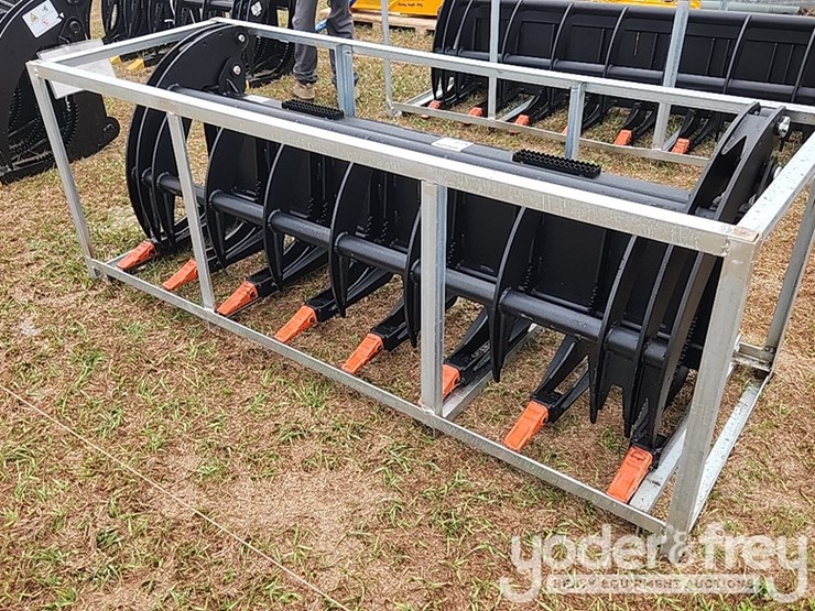 unused-heavy-grass-fork-grapple-to-suit-skidsteer,-working-width-78''-operating-pressure:-16mpa-image-4