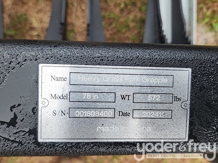 unused-heavy-grass-fork-grapple-to-suit-skidsteer,-working-width-78''-operating-pressure:-16mpa-image-6