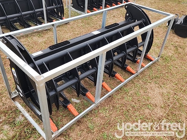 unused-heavy-grass-fork-grapple-to-suit-skidsteer,-working-width-78''-operating-pressure:-16mpa-image-3