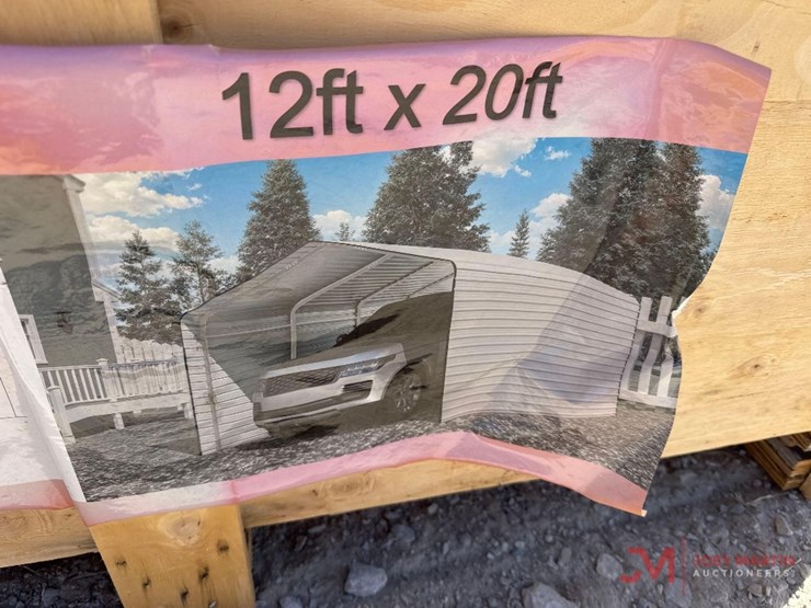 new-sdlanch-12'-x-20'-high-end-metal-carport-kit-w/-sides-image-1