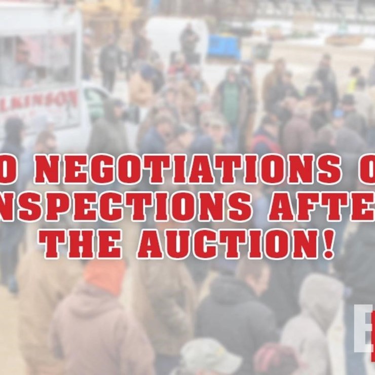 NO NEGOATIATIONS OR INSPECTIONS AFTER THE AUCTION!