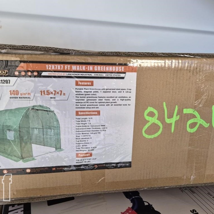 LANDHONOR 12'X7'X7 WALK-IN GREENHOUSE