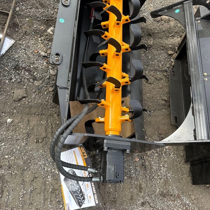 New GiYi Co Mini Stand-On Skidloader Rototiller Attachment Model GY-XGJ