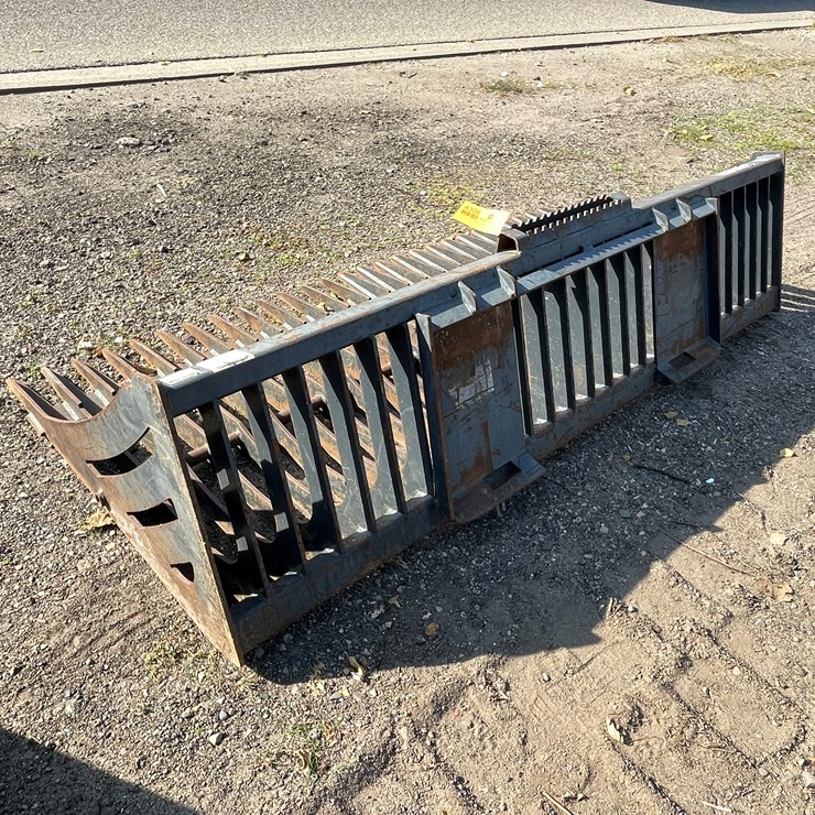 #4306 • Virnig 84" Skid Steer Mount Rock Bucket