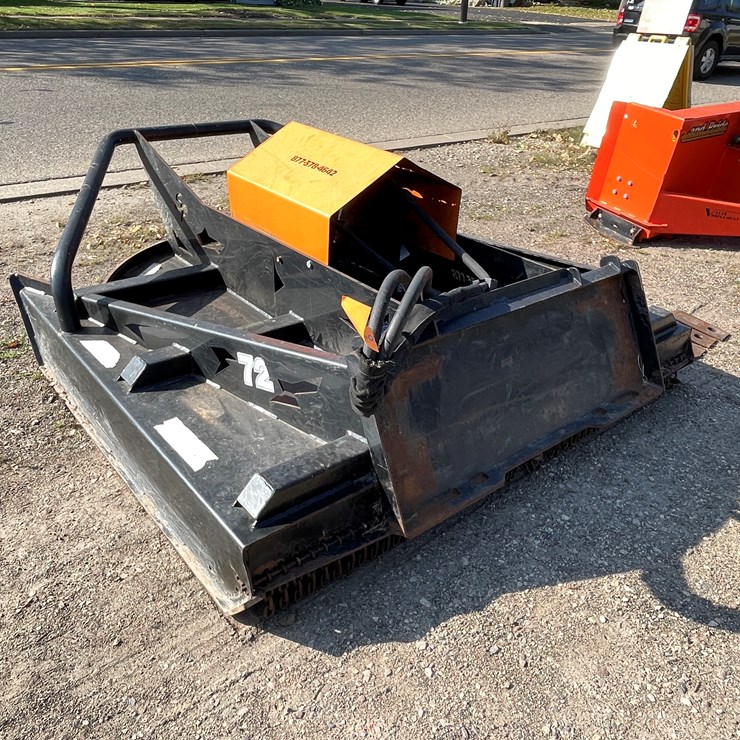 #4307 • Skid Pro 72" Skid Steer Mount Heavy Duty Brush Mower