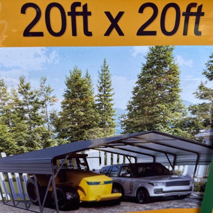 New SD Lanche Co 20 x 20ft Carport Type SDLC2020