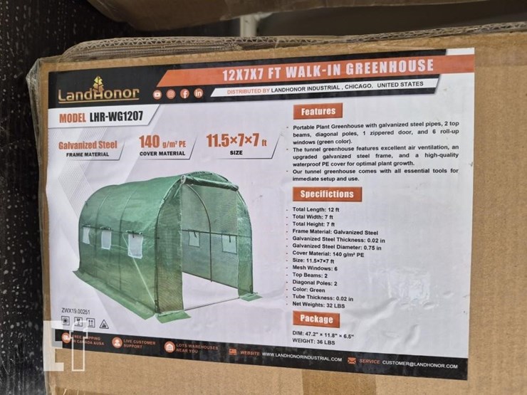 landhonor-12'x7'x7-walk-in-greenhouse-image-2
