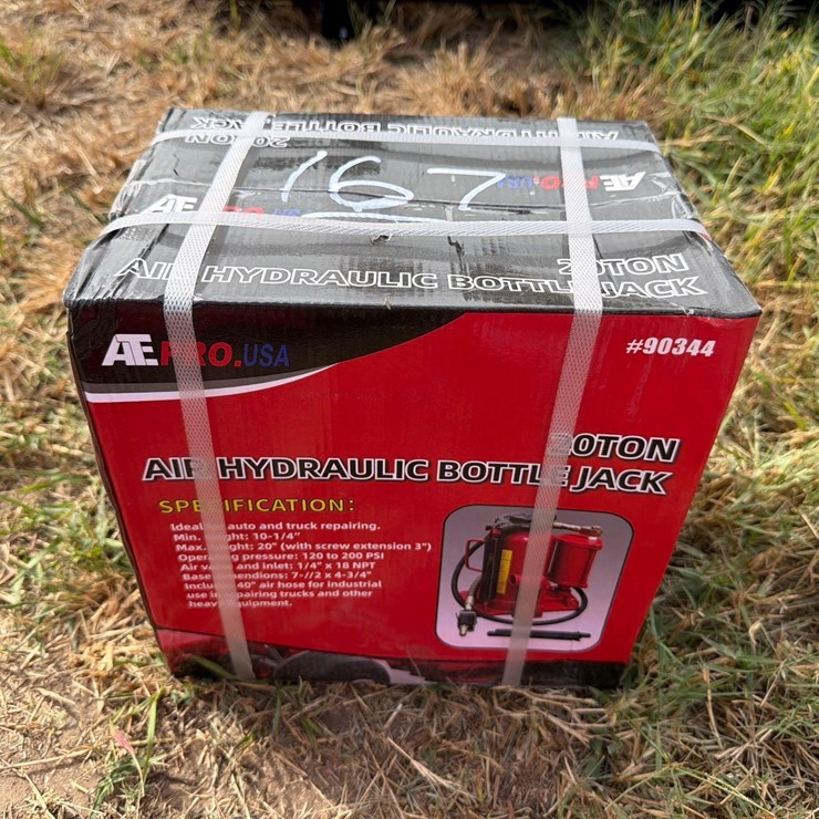 20 TON AIR HYDRAULIC BOTTLE JACK NEW SUPPORT EQUIPMENT