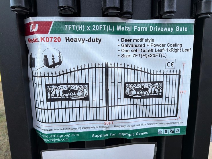 new-allmetal-k0720-20ft.-bi-parting-wrought-iron-gate-new-support-equipment-image-2