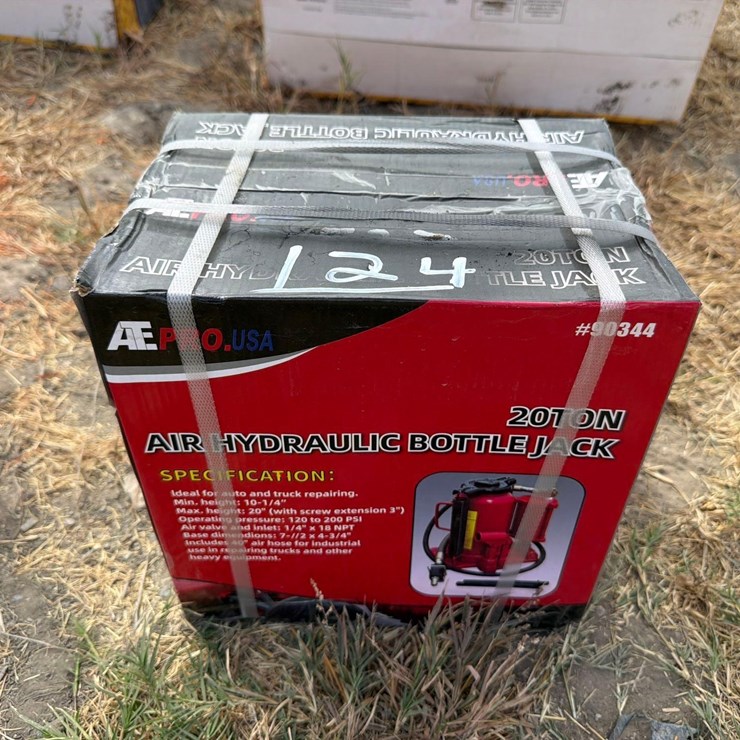 NEW 20 TON AIR HYDRAULIC BOTTLE JACK NEW SUPPORT EQUIPMENT