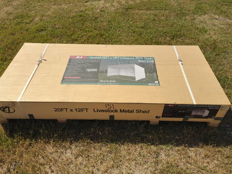 new-allmetal-k1912-20ft.-x-12ft.-metal-livestock-shed-new-support-equipment-image-1