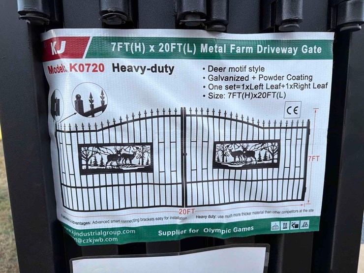 new-allmetal-k0720-20ft.-bi-parting-wrought-iron-gate-new-support-equipment-image-2