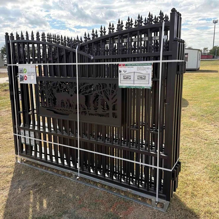 NEW ALLMETAL K0720 20FT. BI-PARTING WROUGHT IRON GATE NEW SUPPORT EQUIPMENT