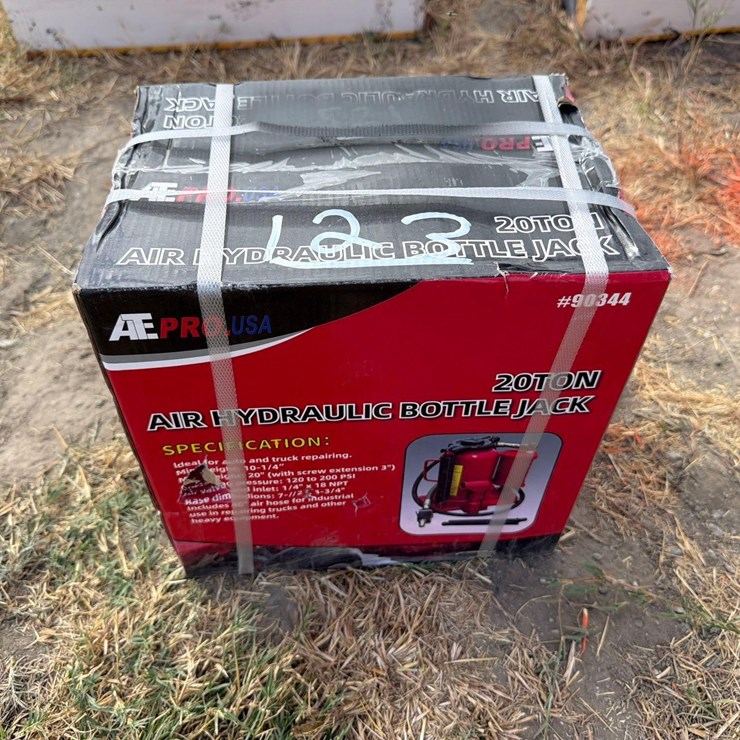 NEW 20 TON AIR HYDRAULIC BOTTLE JACK NEW SUPPORT EQUIPMENT