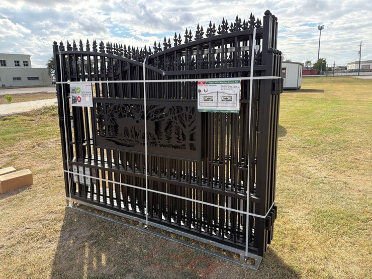 new-allmetal-k0720-20ft.-bi-parting-wrought-iron-gate-new-support-equipment-image-1
