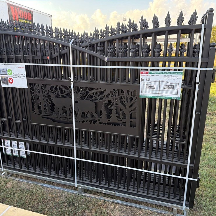NEW ALLMETAL K0720 20FT. BI-PARTING WROUGHT IRON GATE NEW SUPPORT EQUIPMENT