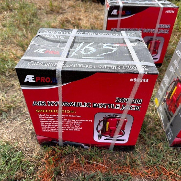 20 TON AIR HYDRAULIC BOTTLE JACK NEW SUPPORT EQUIPMENT