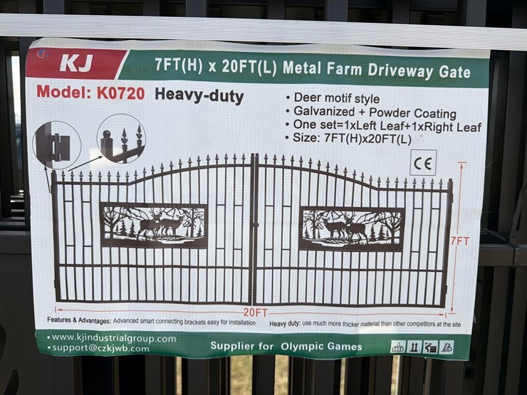 new-allmetal-k0720-20ft.-bi-parting-wrought-iron-gate-new-support-equipment-image-2