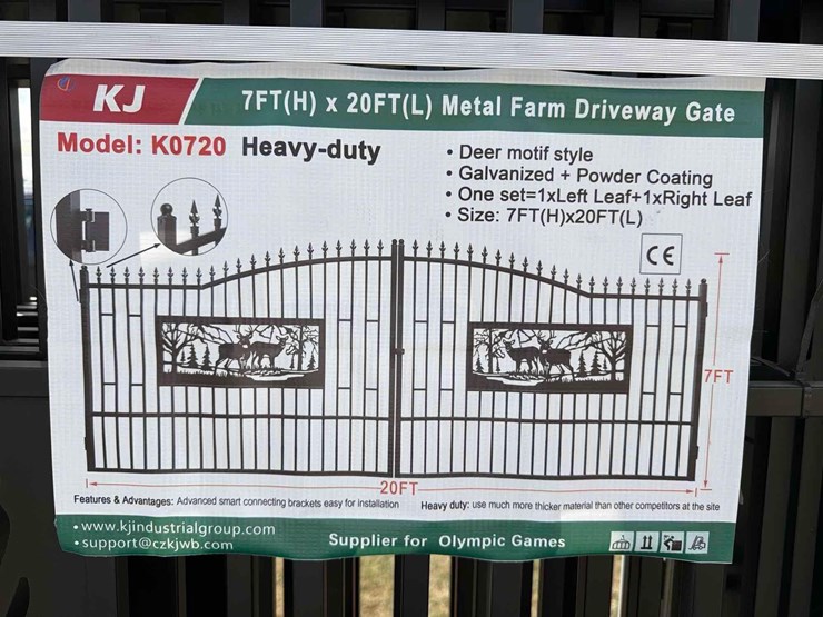 new-allmetal-k0720-20ft.-bi-parting-wrought-iron-gate-new-support-equipment-image-2